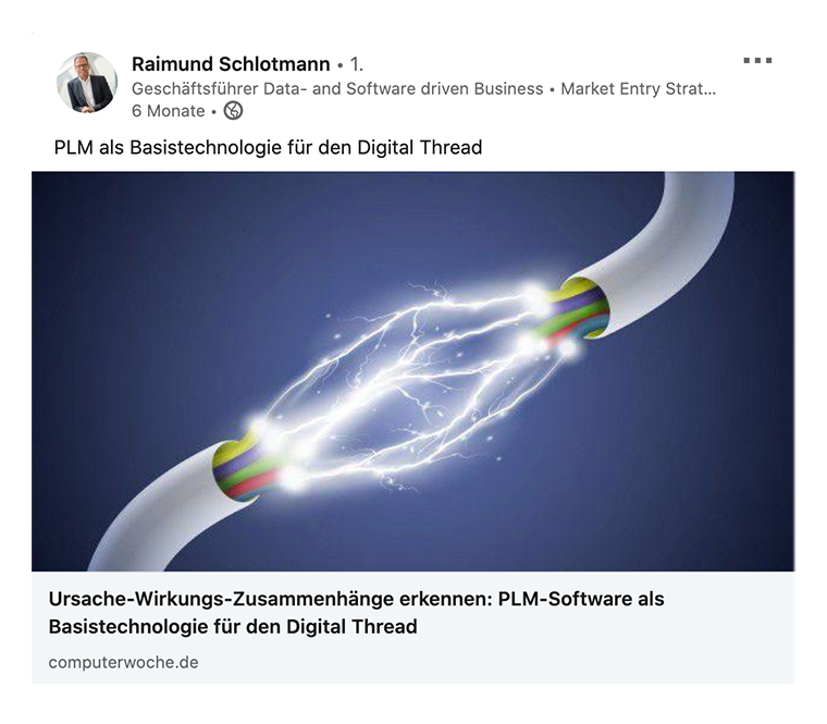 PLM-Software als Basistechnologie für den Digital Thread