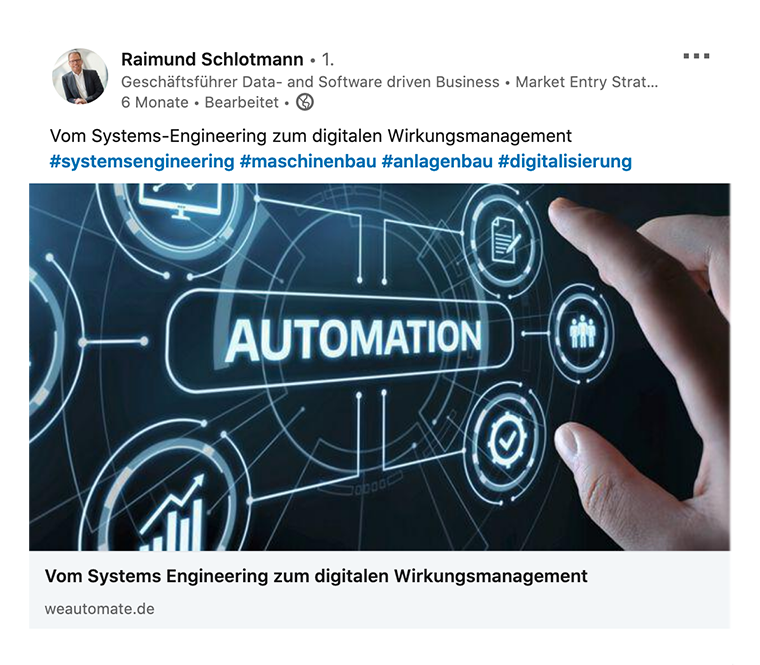 Vom Systems Engineering zum digitalen Wirkungsmanagement